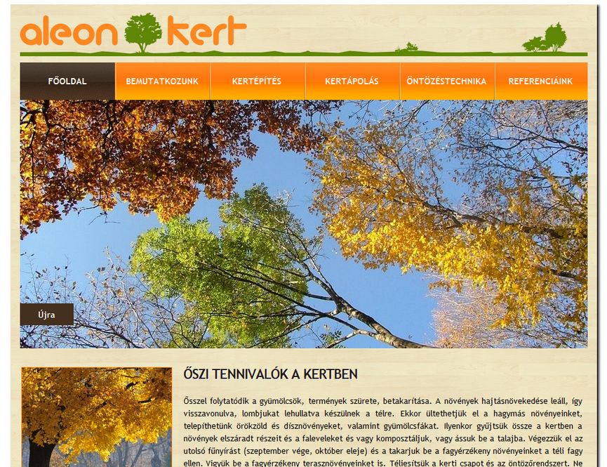 weboldal készítés, design, honlap karbantartás - Aleon-Kert Kft.