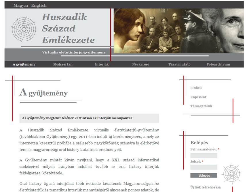 weboldal készítés, weblap karbantartás - Huszadik Század Emlékezete