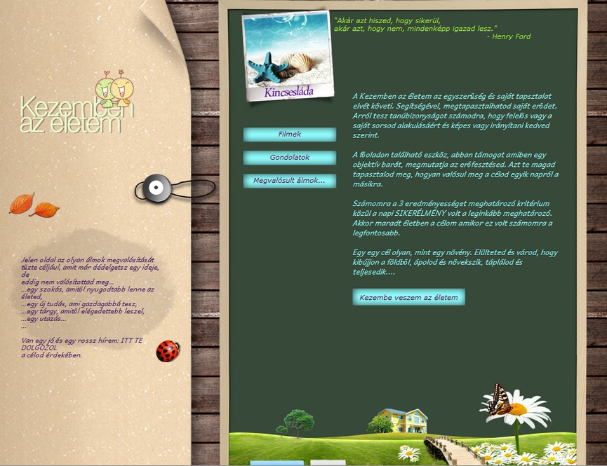 weboldal készítés, egyedi weboldal fejlesztés - Kezemben az életem