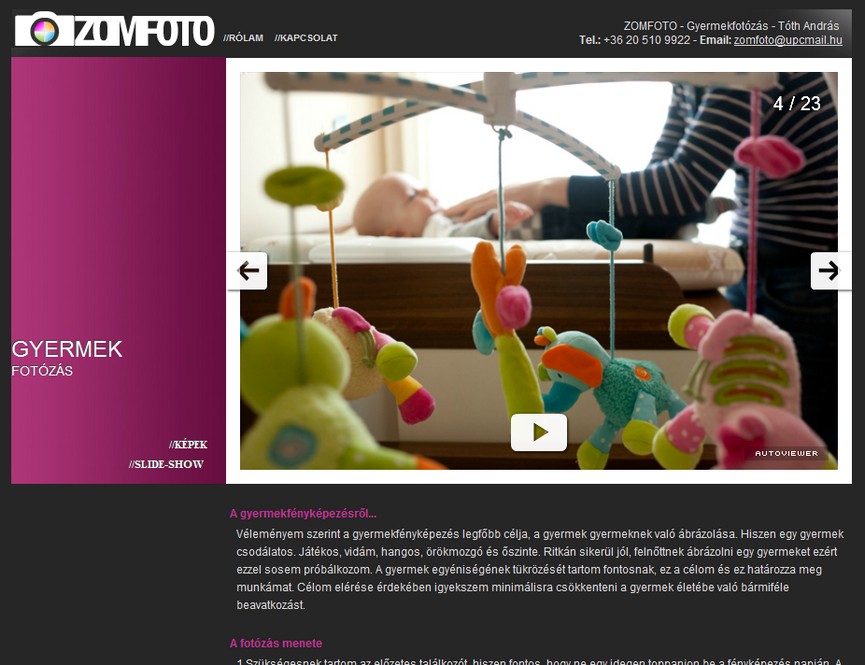 weboldal készítés, weblap karbantartás - Totiphotography